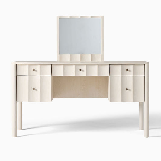 Solid Wood Dressing Table with Mirror for Bedroom