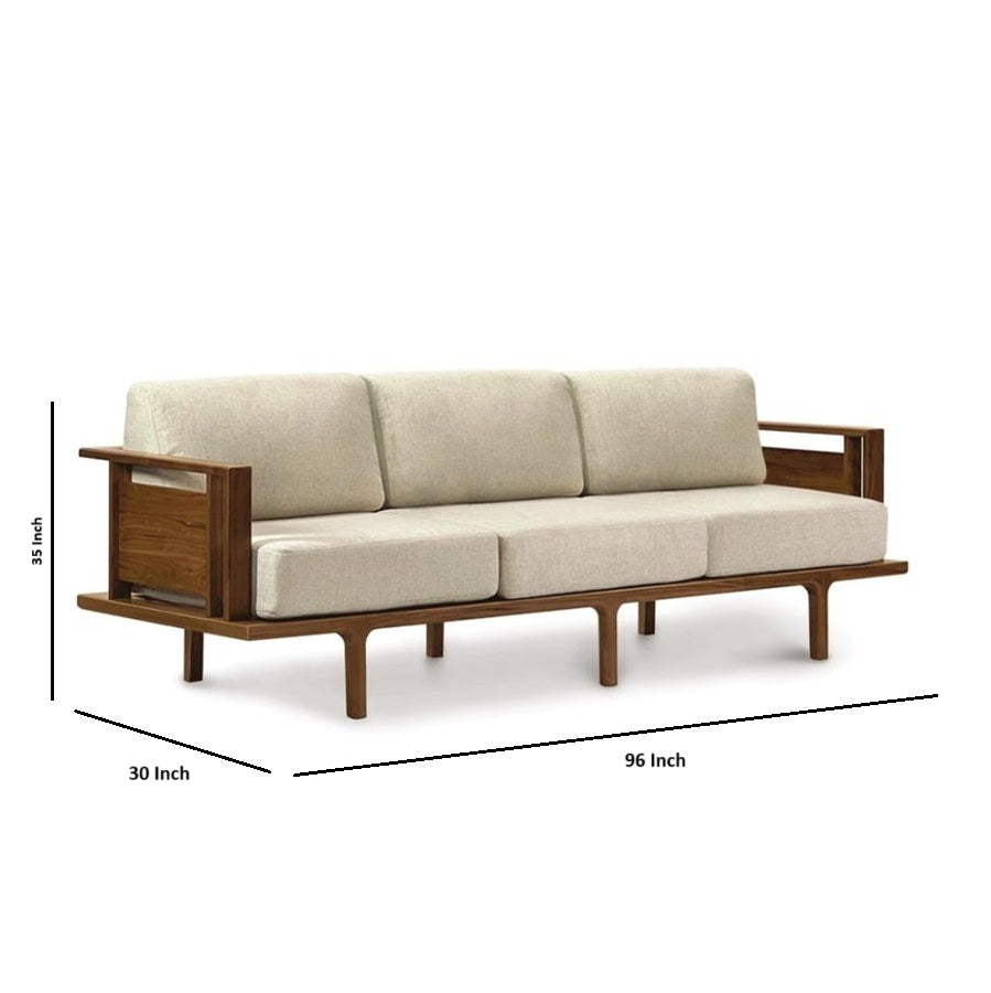 Wooden Sofa Set 3-Seater for Living Room