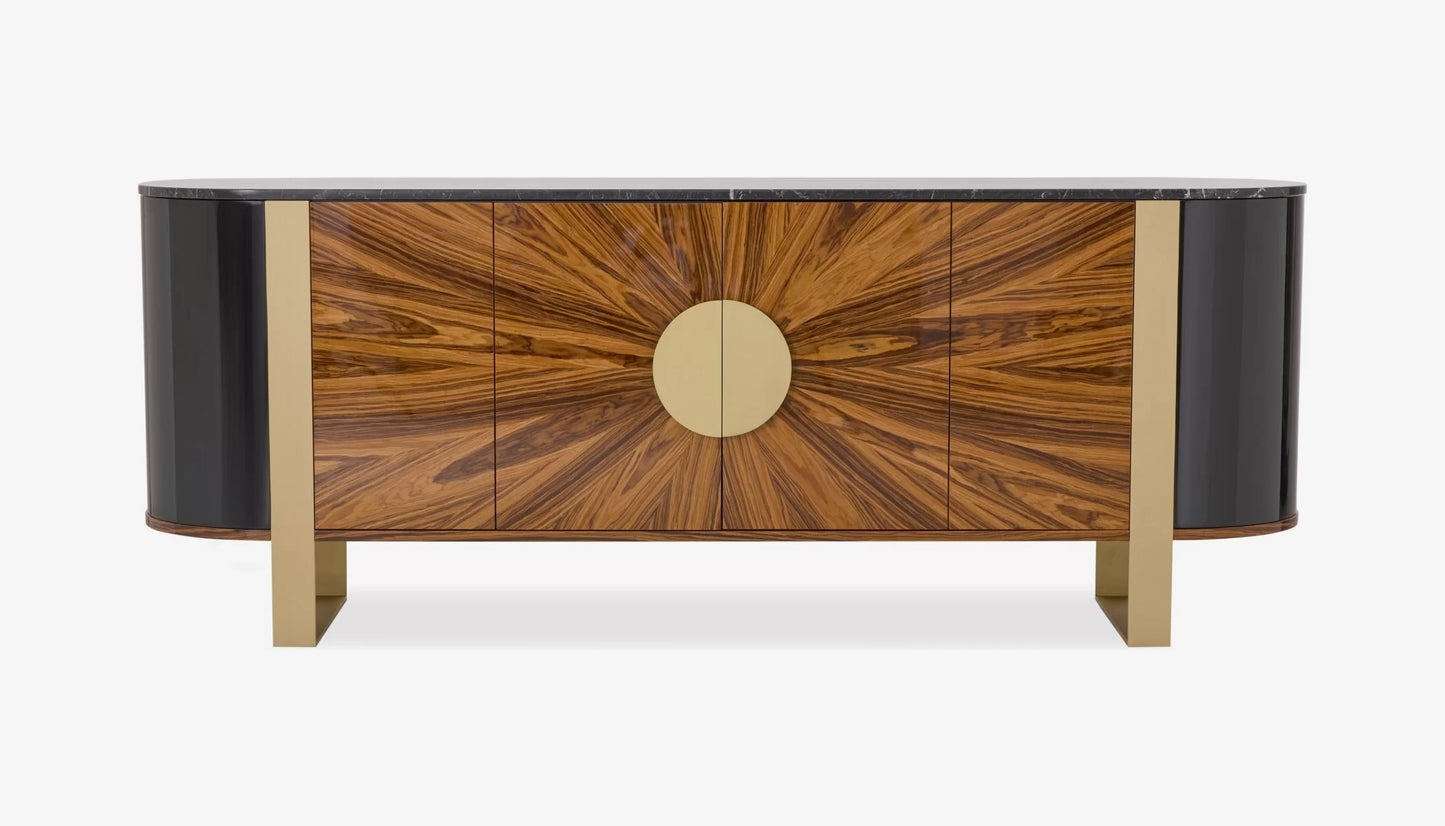 Solid Wood Sideboard Cabinet with Drawers for Living Storage