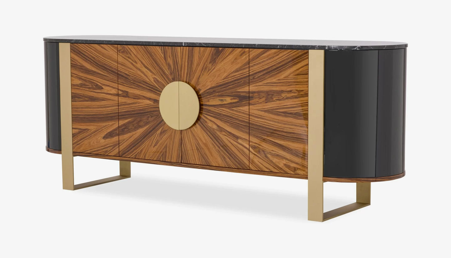Solid Wood Sideboard Cabinet with Drawers for Living Storage