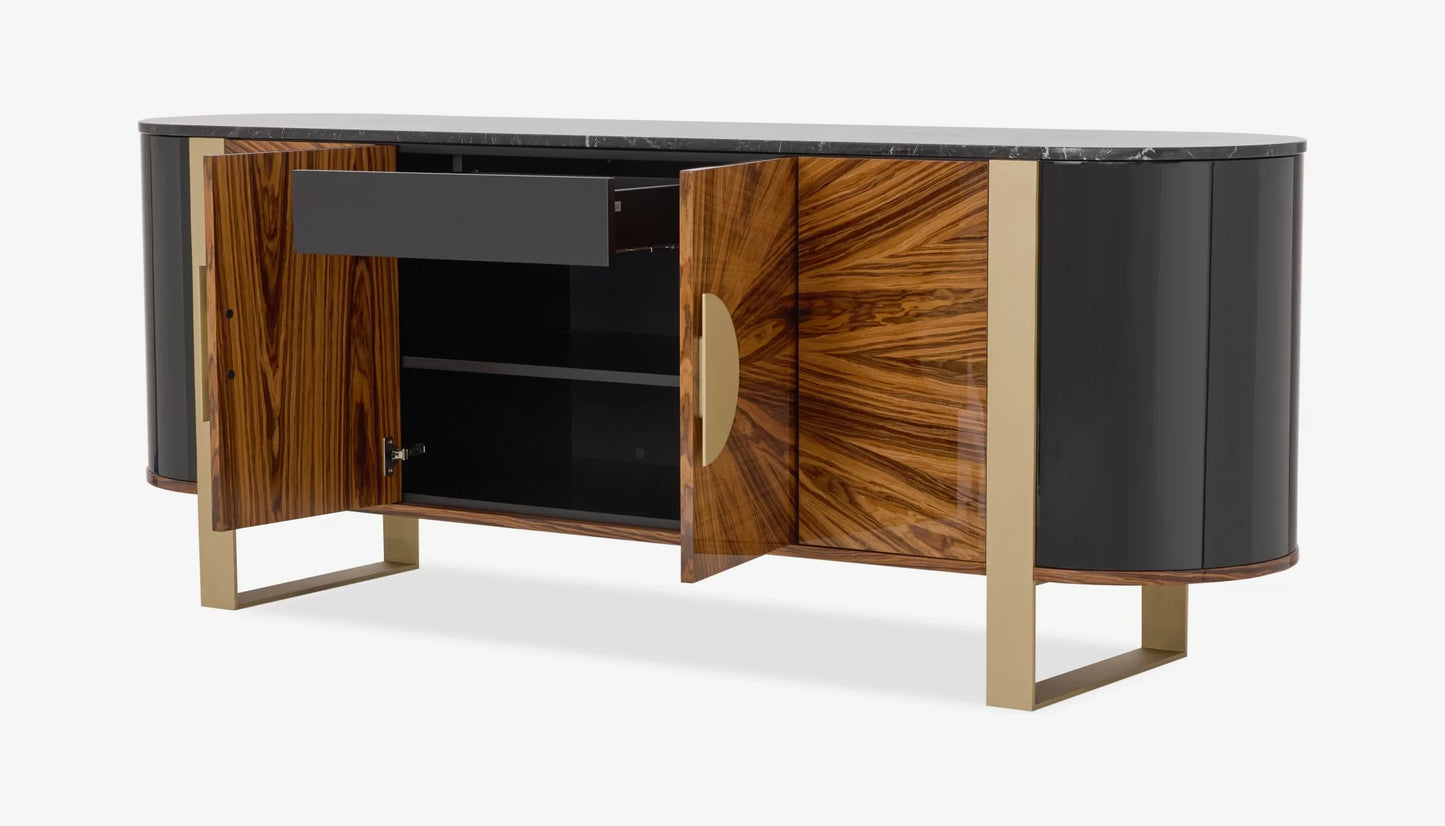 Solid Wood Sideboard Cabinet with Drawers for Living Storage