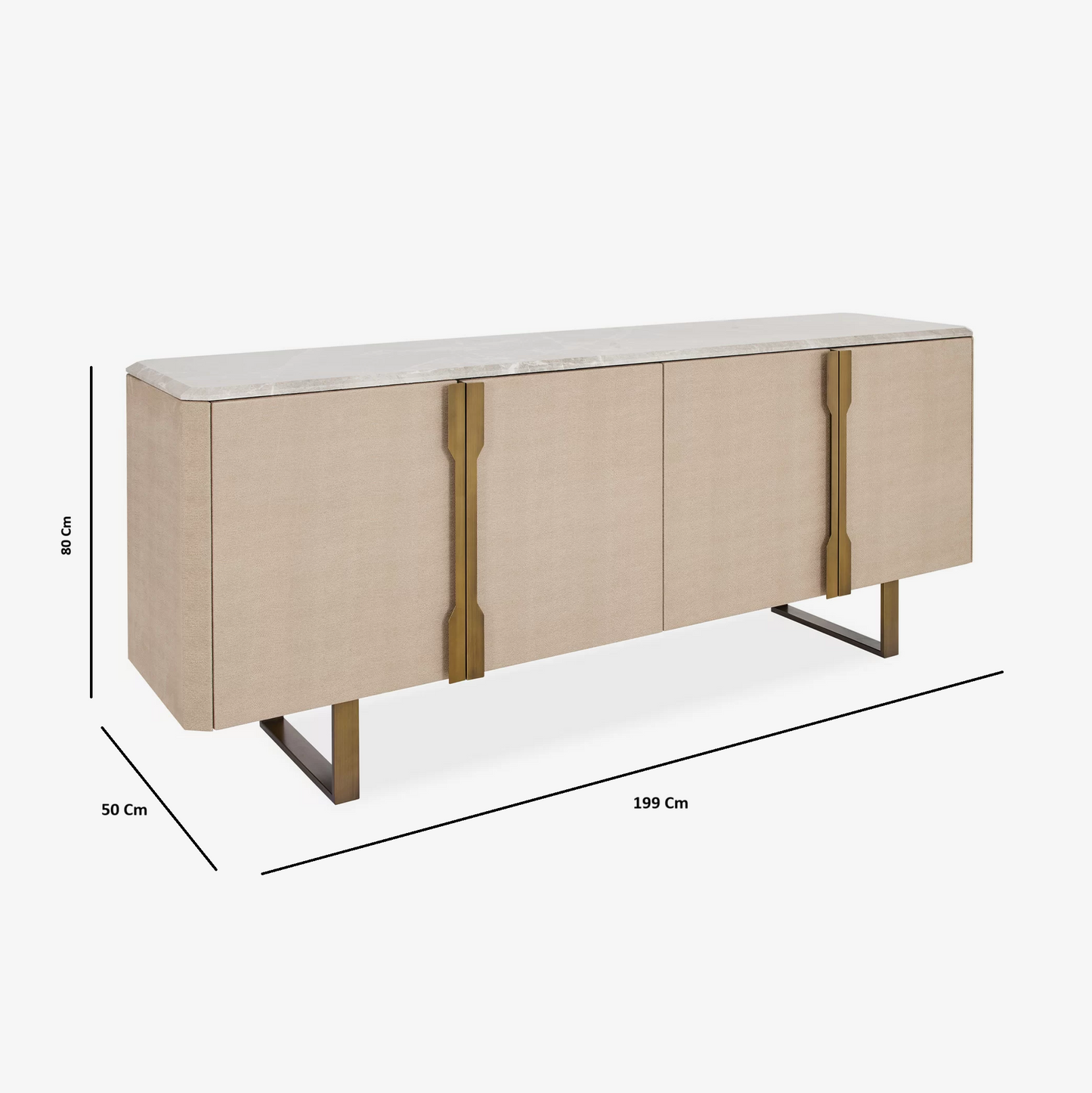 Wooden Sideboard Cabinet with Drawers for Living Room