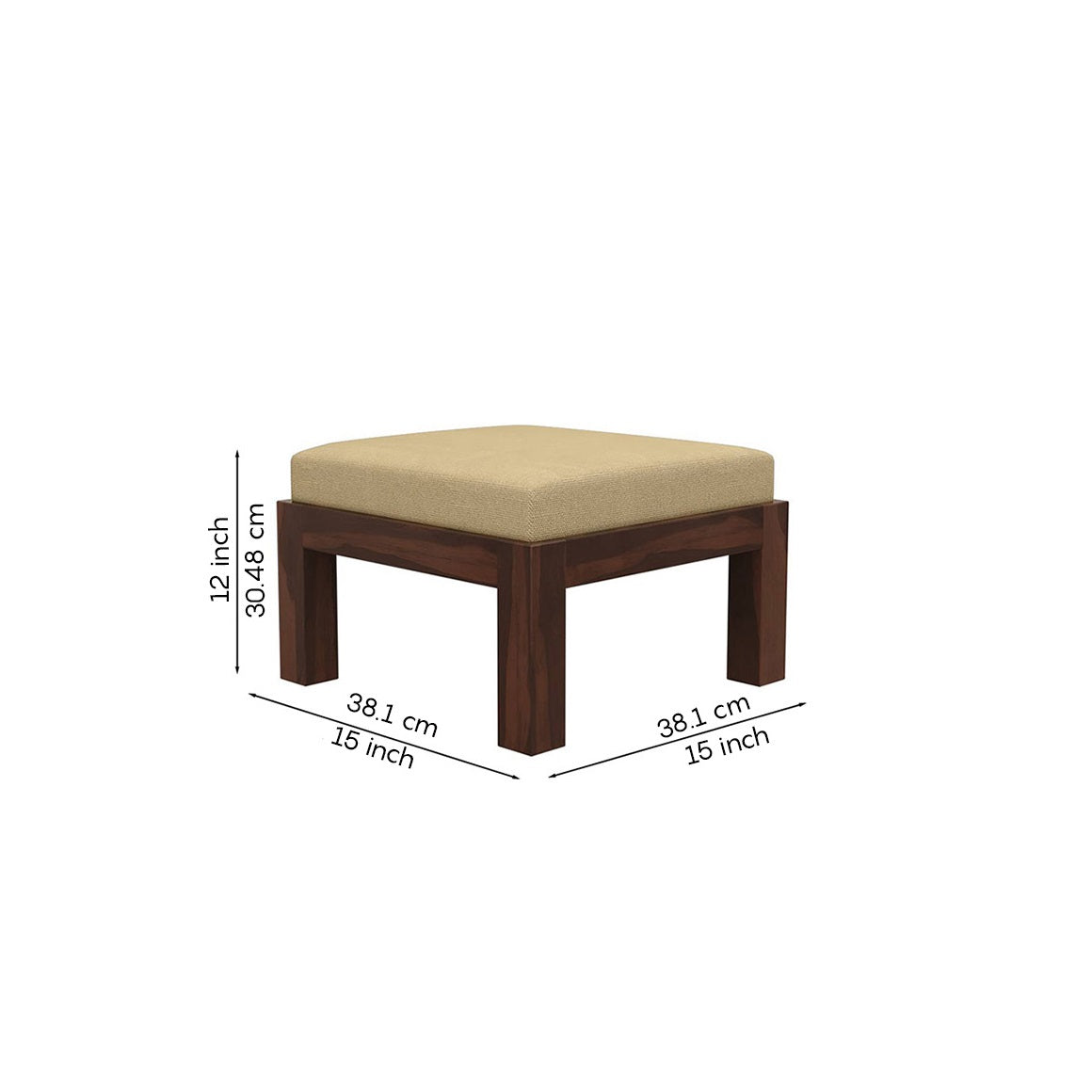Solid Sheesham Wood  Coffee Table with 4 Stools for Living Room
