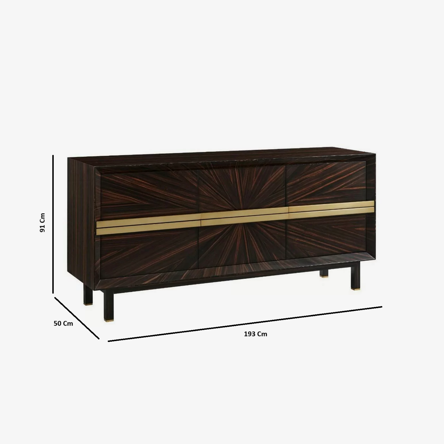 Wooden Sideboard Cabinet with Drawers for Living Storage