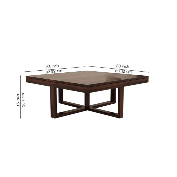 Solid Sheesham Wood  Coffee Table with 4 Stools for Living Room