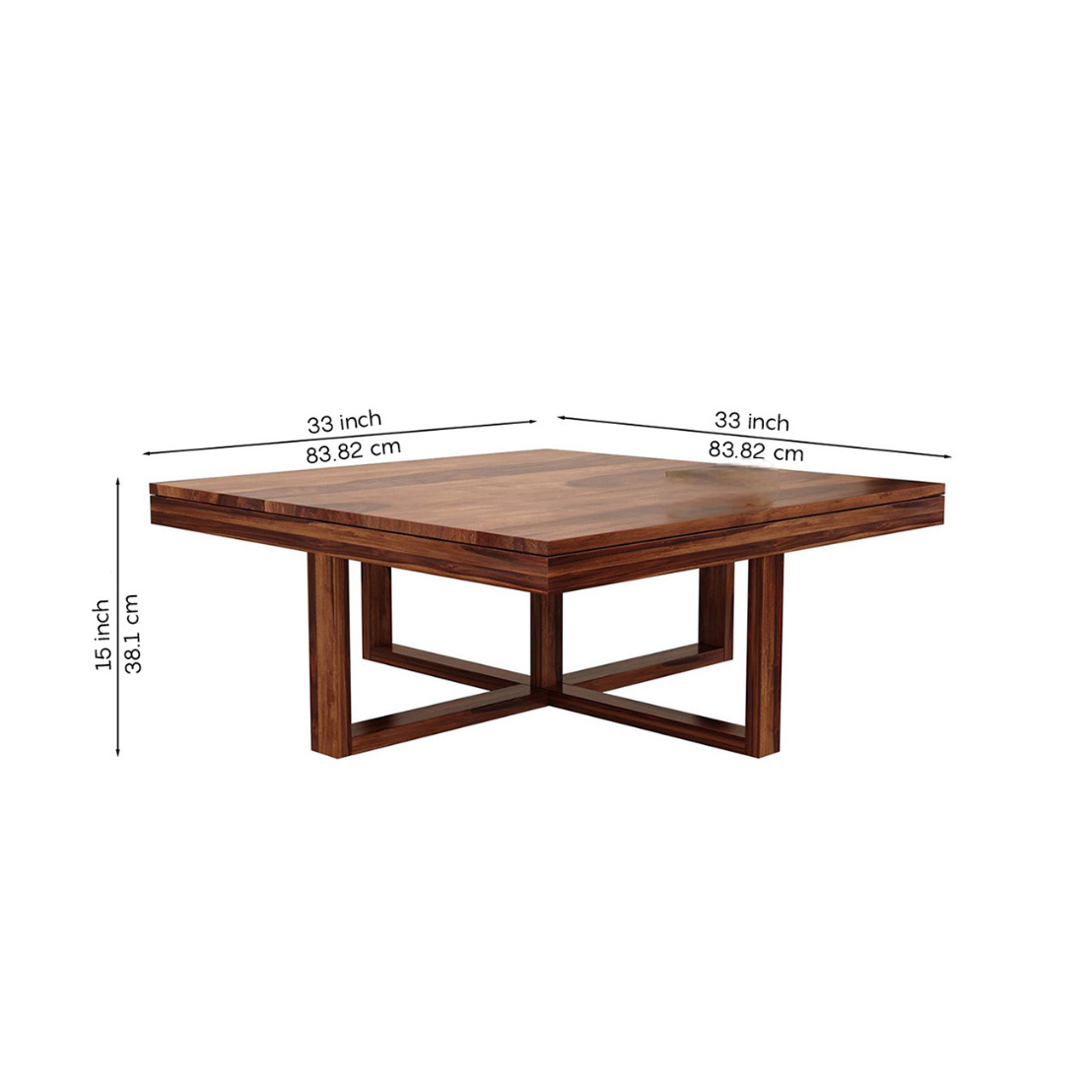 Solid Sheesham Wood  Coffee Table with 4 Stools for Living Room