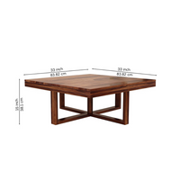 Solid Sheesham Wood  Coffee Table with 4 Stools for Living Room