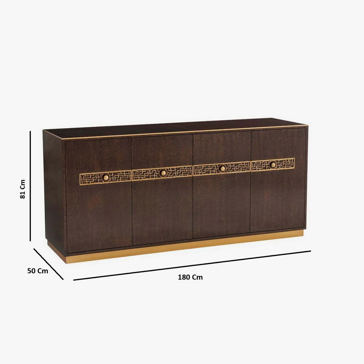 Solid Wood Sideboard Cabinet with Storage for Living Room