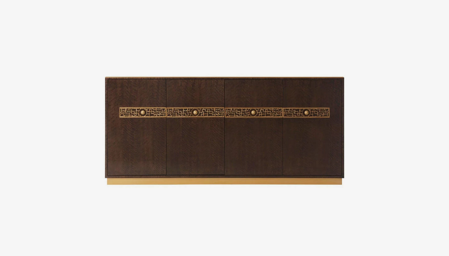 Solid Wood Sideboard Cabinet with Storage for Living Room