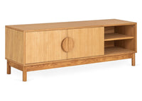 Solid Wood TV Unit for Entertaiment Space in Natural Oak Finish