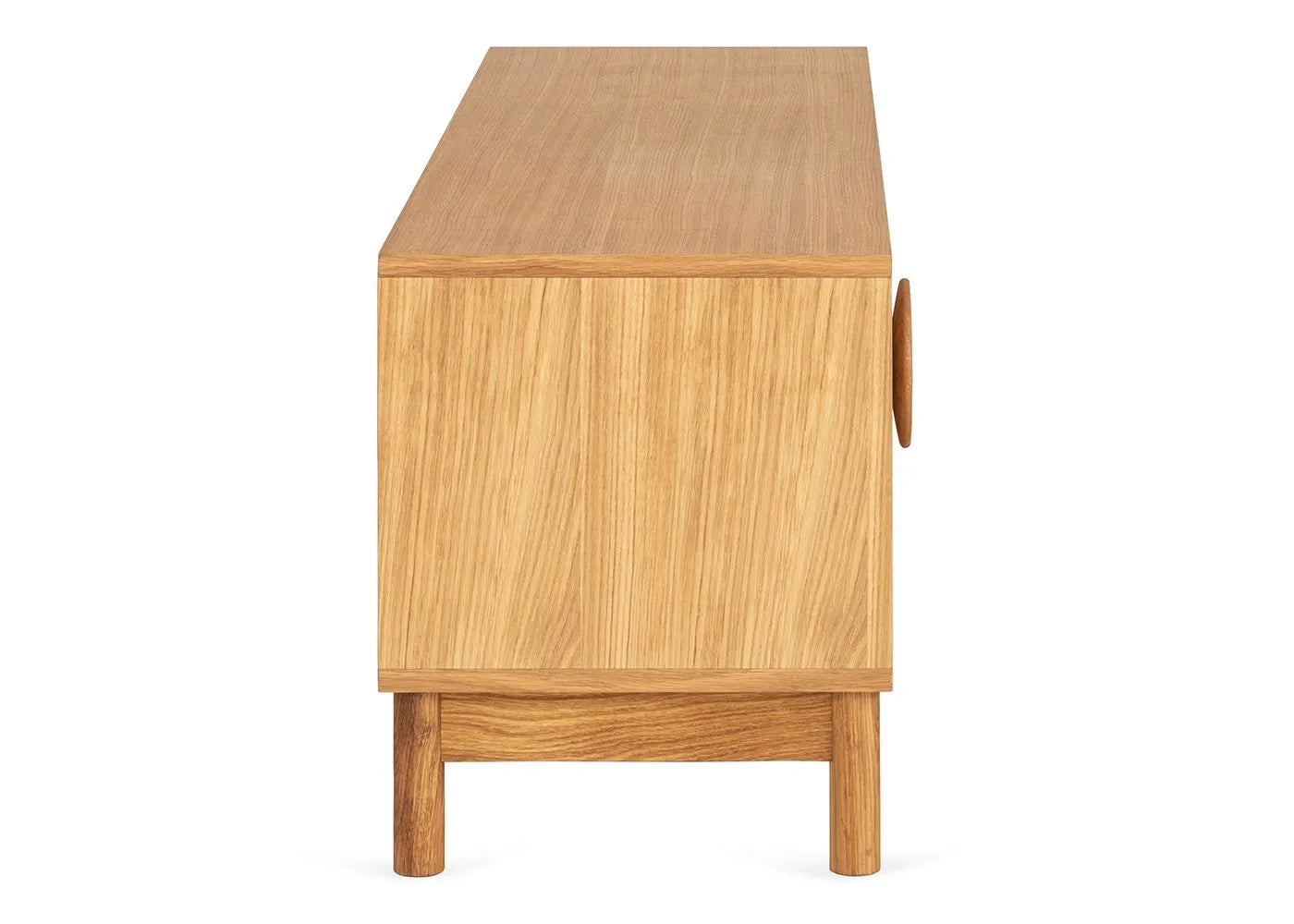 Solid Wood TV Unit for Entertaiment Space in Natural Oak Finish